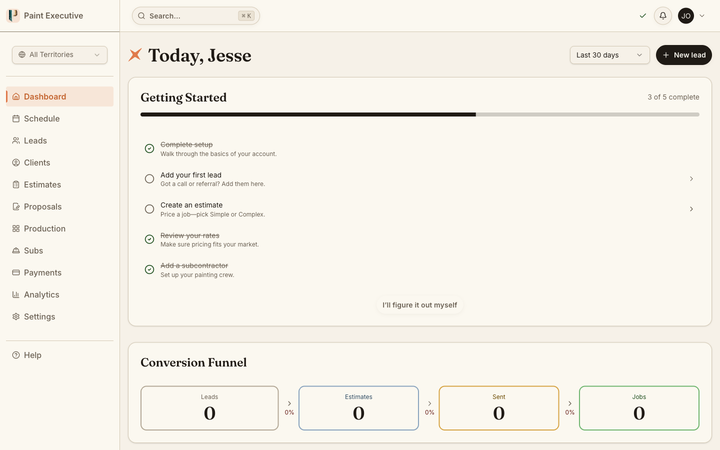 Lead analytics dashboard showing source attribution and conversion metrics